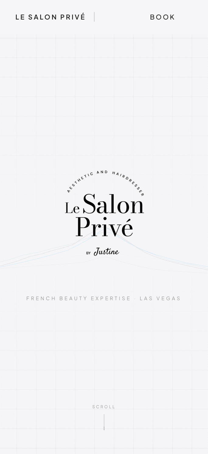 Le Salon Privé — Mobile Homepage